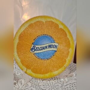 Belgian Moon Orange Slice Glass Cutting Board Home Bar/Kitchen